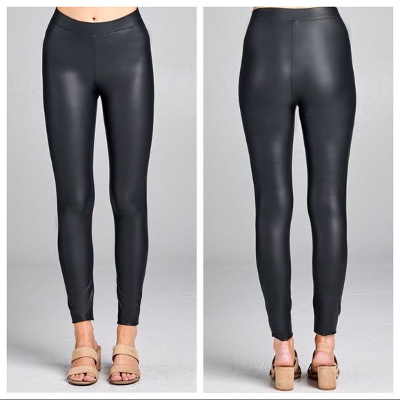 Faux Leather Leggings - Picture 5 of 8